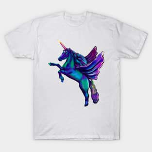 Unicorn - sparkly, glittery, magical, winged unicorn T-Shirt